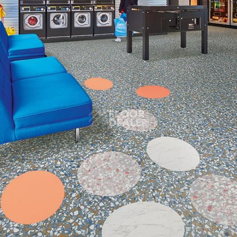 Forbo Allura Material 63586DR7 grey terrazzo circle фото 2 | FLOORDEALER